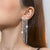 1 Pair Exaggerated Geometric Rhinestone Drop Earrings