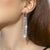 1 Pair Exaggerated Geometric Rhinestone Drop Earrings