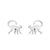 1 Pair Fashion Animal Titanium Steel Plating Ear Studs