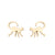 1 Pair Fashion Animal Titanium Steel Plating Ear Studs