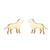 1 Pair Fashion Animal Titanium Steel Plating Ear Studs