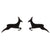 1 Pair Fashion Animal Titanium Steel Plating Ear Studs