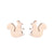 1 Pair Fashion Animal Titanium Steel Plating Ear Studs