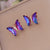 1 Pair Fashion Butterfly Copper Zircon Ear Studs