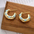 1 Pair Fashion C Shape Devil's Eye Enamel Inlay Copper Zircon 18k Gold Plated Ear Studs