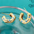 1 Pair Fashion C Shape Devil's Eye Enamel Inlay Copper Zircon 18k Gold Plated Ear Studs