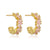 1 Pair Fashion C Shape Gold Plated Copper Zircon Gold Plated Ear Studs