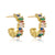 1 Pair Fashion C Shape Gold Plated Copper Zircon Gold Plated Ear Studs