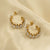 1 Pair Fashion C Shape Plating Inlay Titanium Steel Rhinestones 18k Gold Plated Ear Studs