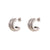 1 Pair Fashion C Shape Plating Stainless Steel Gold Plated Gold Plated Earrings