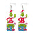 1 Pair Fashion Cartoon Character Carving Arylic Drop Earrings