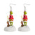 1 Pair Fashion Cartoon Character Carving Arylic Drop Earrings