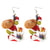 1 Pair Fashion Cartoon Character Carving Arylic Drop Earrings