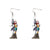 1 Pair Fashion Cartoon Character Carving Arylic Drop Earrings