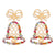 1 Pair Fashion Christmas House Christmas Tree Bow Knot Inlay Alloy Rhinestones Ear Studs