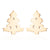 1 Pair Fashion Christmas Tree 304 Stainless Steel 18K Gold Plated Ear Studs