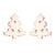 1 Pair Fashion Christmas Tree 304 Stainless Steel 18K Gold Plated Ear Studs