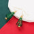 1 Pair Fashion Christmas Tree Enamel Alloy Drop Earrings