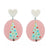 1 Pair Fashion Christmas Tree Santa Claus Snowman Arylic Earrings