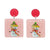 1 Pair Fashion Christmas Tree Santa Claus Snowman Arylic Earrings