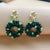 1 Pair Fashion Christmas Tree Star Soft Clay Drop Earrings