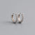 1 Pair Fashion Circle Inlay Sterling Silver Zircon Earrings