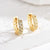 1 Pair Fashion Circle Rhombus Plating Inlay Copper Zircon 18k Gold Plated Hoop Earrings