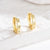 1 Pair Fashion Circle Rhombus Plating Inlay Copper Zircon 18k Gold Plated Hoop Earrings