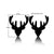 1 Pair Fashion Deer Titanium Steel Ear Studs