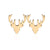 1 Pair Fashion Deer Titanium Steel Ear Studs