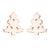 1 Pair Fashion Deer Titanium Steel Ear Studs