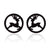 1 Pair Fashion Deer Titanium Steel Ear Studs