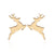 1 Pair Fashion Deer Titanium Steel Ear Studs