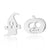 1 Pair Fashion Deer Titanium Steel Ear Studs