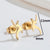 1 Pair Fashion Dog Dinosaur Giraffe 304 Stainless Steel 18K Gold Plated Ear Studs