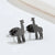 1 Pair Fashion Dog Dinosaur Giraffe 304 Stainless Steel 18K Gold Plated Ear Studs