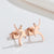 1 Pair Fashion Dog Dinosaur Giraffe 304 Stainless Steel 18K Gold Plated Ear Studs