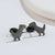 1 Pair Fashion Dog Dinosaur Giraffe 304 Stainless Steel 18K Gold Plated Ear Studs