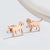 1 Pair Fashion Dog Dinosaur Giraffe 304 Stainless Steel 18K Gold Plated Ear Studs