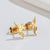 1 Pair Fashion Dog Dinosaur Giraffe Titanium Steel Ear Studs