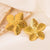 1 Pair Fashion Flower Plating Stainless Steel 18k Gold Plated Earrings