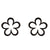 1 Pair Fashion Flower Titanium Steel Plating Ear Studs