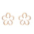 1 Pair Fashion Flower Titanium Steel Plating Ear Studs