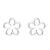 1 Pair Fashion Flower Titanium Steel Plating Ear Studs