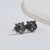 1 Pair Fashion Fox Lion Titanium Steel Plating Hollow Out Ear Studs