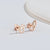 1 Pair Fashion Fox Lion Titanium Steel Plating Hollow Out Ear Studs