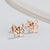 1 Pair Fashion Fox Lion Titanium Steel Plating Hollow Out Ear Studs