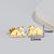 1 Pair Fashion Fox Lion Titanium Steel Plating Hollow Out Ear Studs