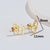 1 Pair Fashion Fox Lion Titanium Steel Plating Hollow Out Ear Studs