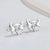 1 Pair Fashion Fox Lion Titanium Steel Plating Hollow Out Ear Studs